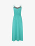 Robe unie élastiquée - Turquoise - 1