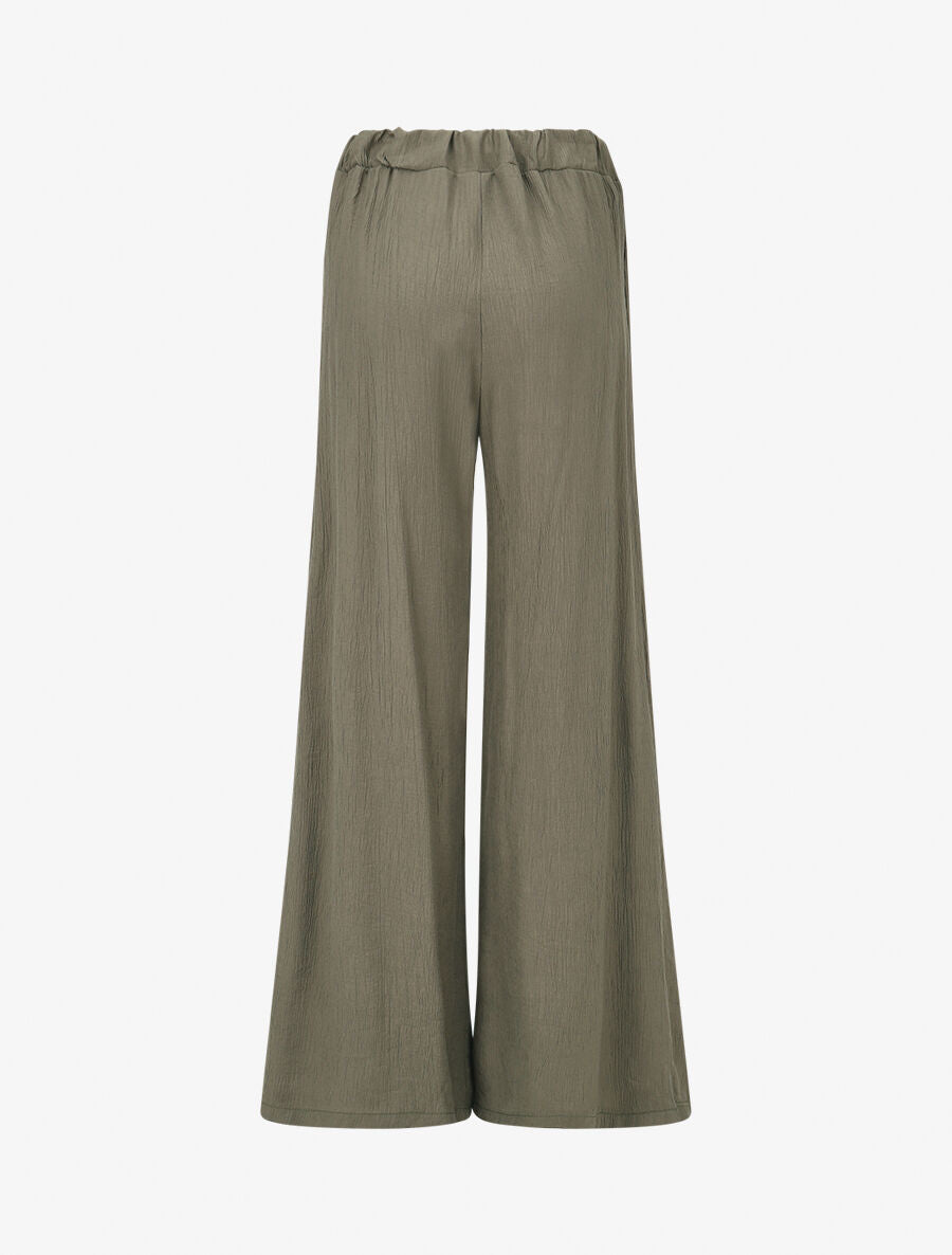 Pantalon texturé à pans - Kaki - 2