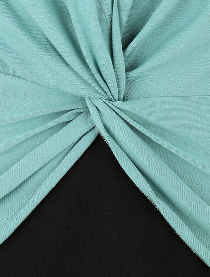 Top bicolore superposé - Vert d&