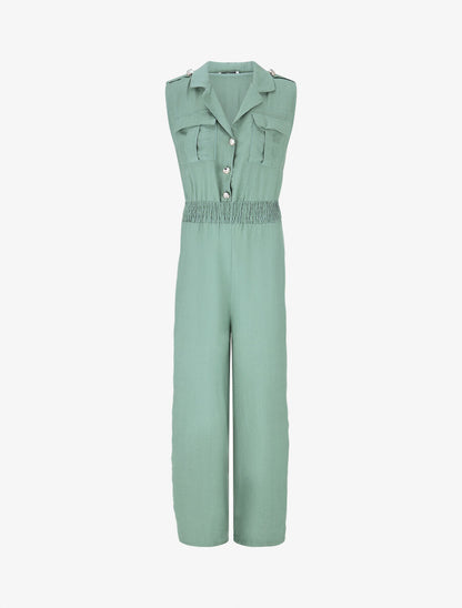 Combinaison droite taille élastiquée - Vert d&