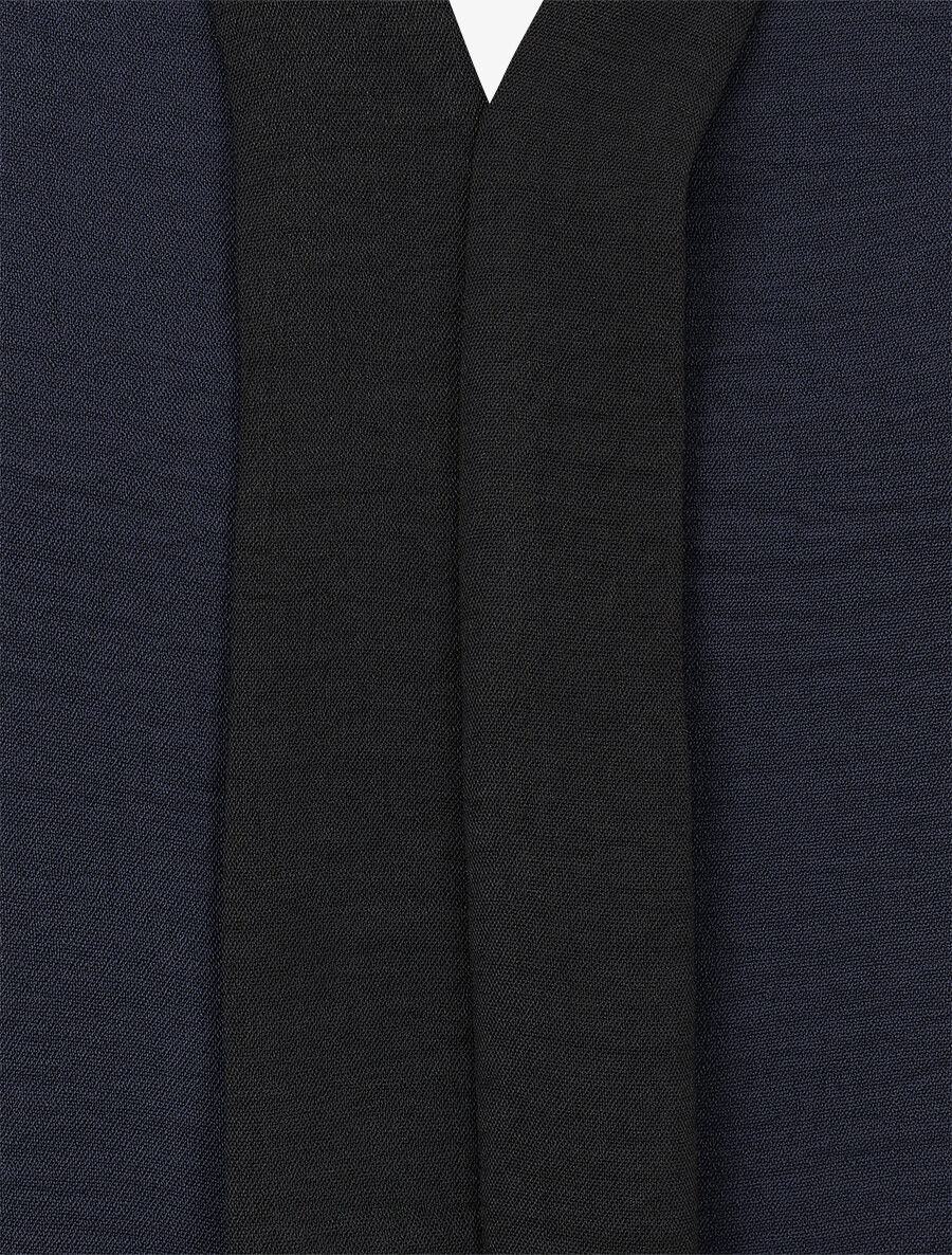 Top bicolore en voile - Marine - 3