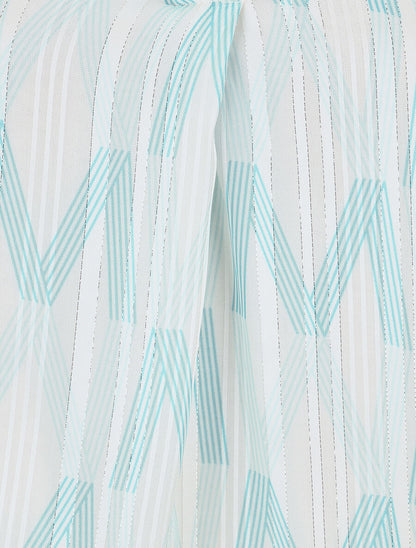 Top sans manches irisé imprimé graphique - Bleu turquoise - 3