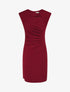 Robe moulante col à découpe stylisée - Lie de vin - 1