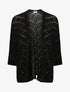 Gilet ouvert à maille ajourée - Noir - 4