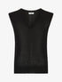 Top en maille à col V - Noir - 4
