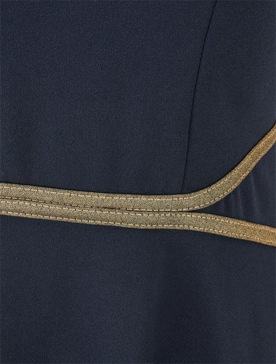 Robe patineuse à taille soulignée - Marine - 3