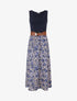 Robe bicolore imprimé floral - Marine - 4
