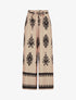 Pantalon ample à imprimé ikat - Beige - 4