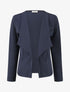 Veste en coton à col droit - Marine - 1