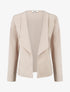 Veste en coton à col droit - Beige - 4