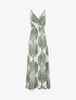 Robe longue à taille élastiquée imprimé fantaisie - Kaki - 1