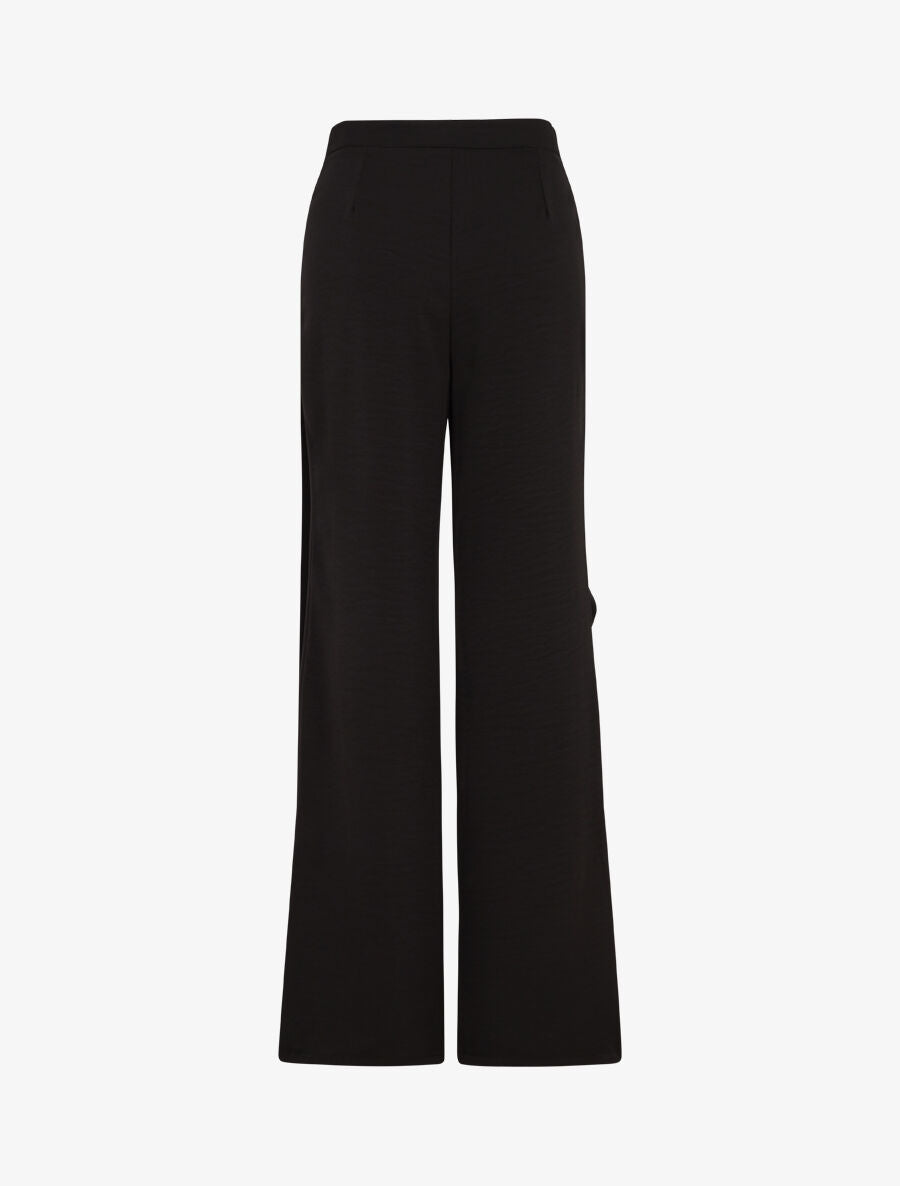 Pantalon fluide à pan drapé - Noir - 2