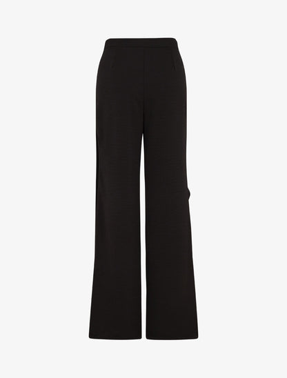 Pantalon fluide à pan drapé - Noir - 2