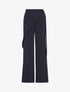Pantalon fluide à pan drapé - Marine - 4