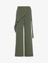 Pantalon fluide à pan drapé - Kaki - 4