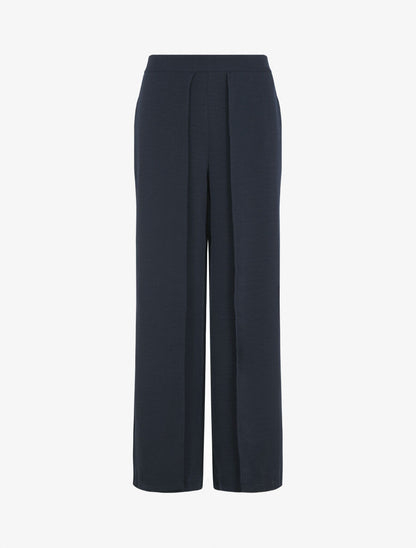 Pantalon fluide à double pans - Marine - 1