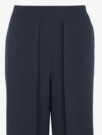 Pantalon fluide à double pans - Marine - 3