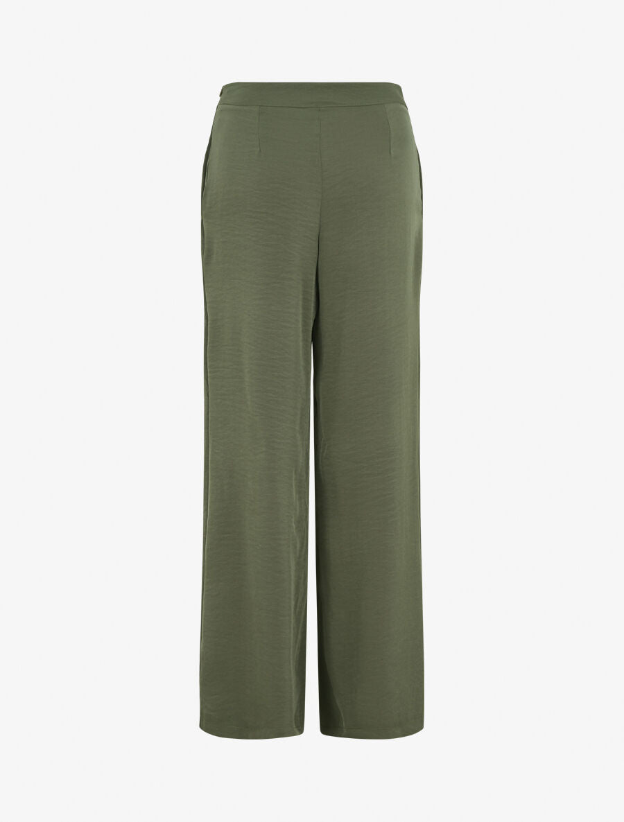Pantalon fluide à double pans - Kaki - 2