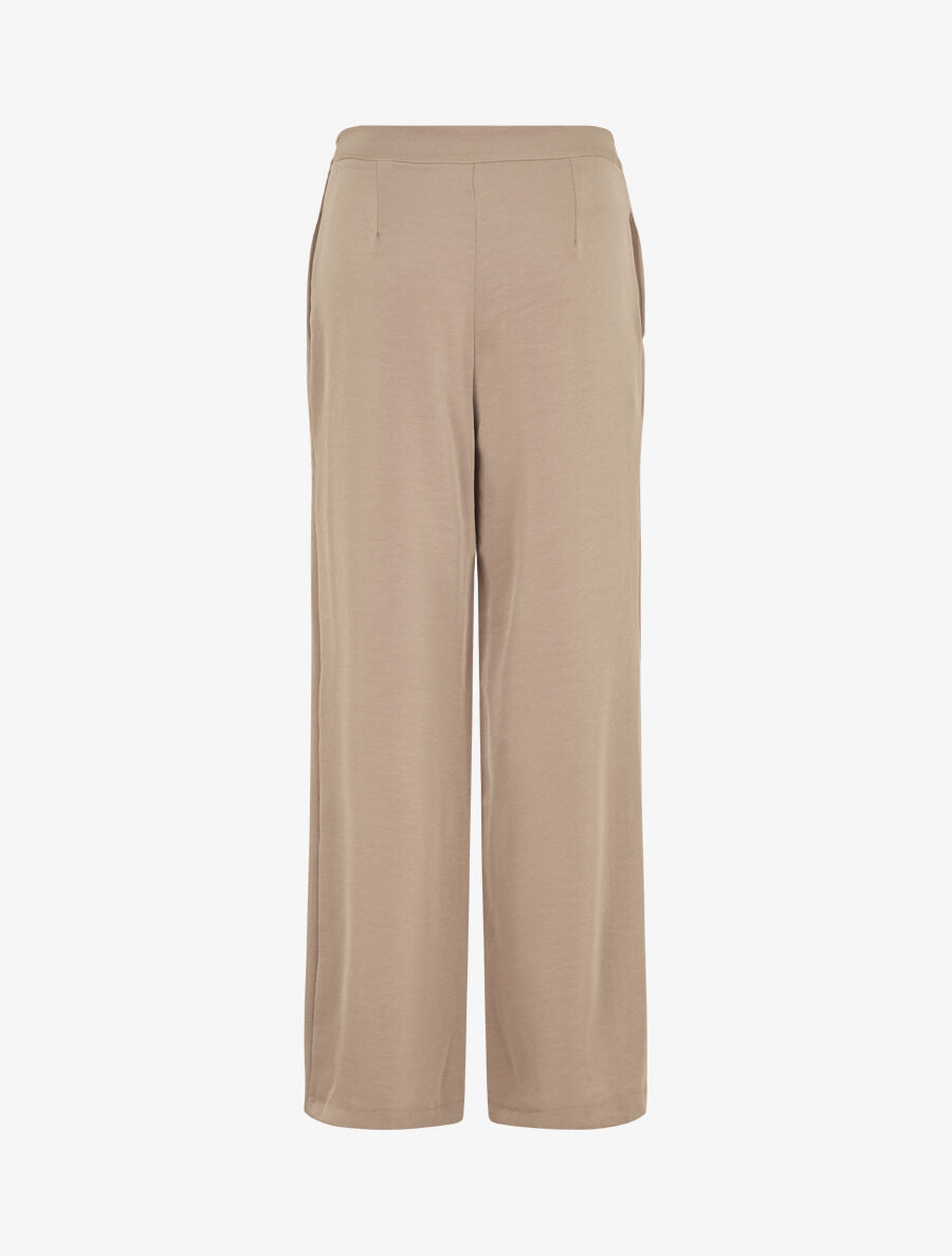 Pantalon fluide à double pans - Taupe - 2