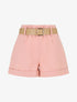 Short taille haute uni coupe droite - Rose - 1