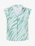 Top boule imprimé zèbre - Vert d&