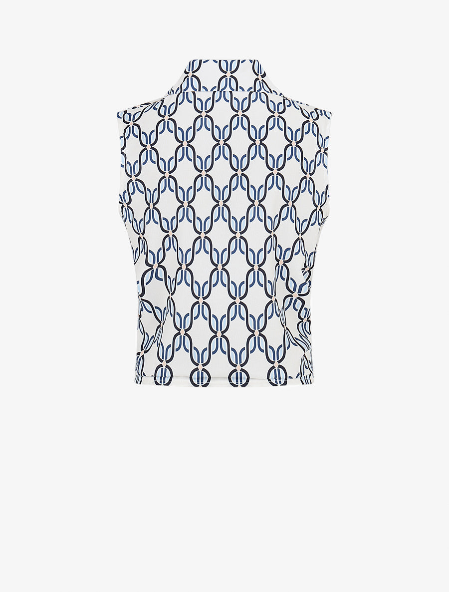 Chemise sans manches à nouer imprimé 70&