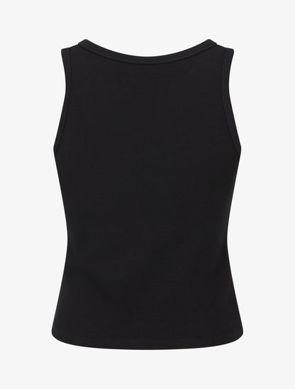 Crop top côtelé cloutés - Noir - 2
