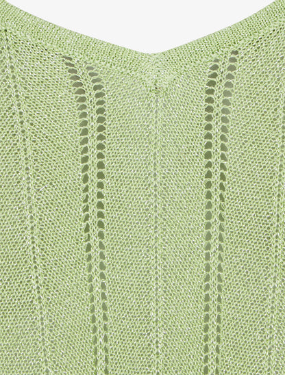 Débardeur en maille fine côtelée - Vert pomme - 3
