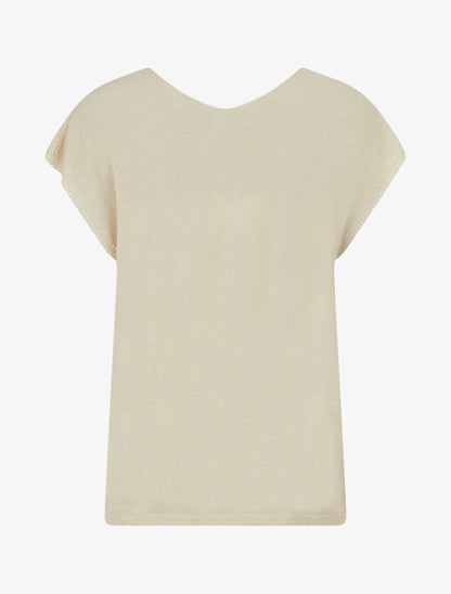 Top irisé à emmanchure basse - Beige - 2