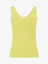 Débardeur festonné en maille irisée - Jaune - 1