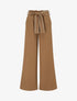 Pantalon ample uni à ceinture - Camel - 1