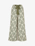 Pantalon ample et fluide imprimé fantaisie - Kaki - 1