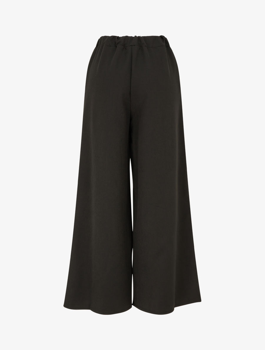 Pantalon ample à lien imprimé graphique - Noir - 2