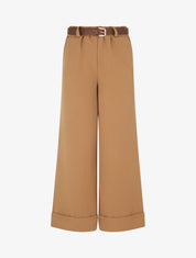Pantalon ample à revers - Camel - 1