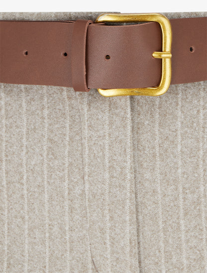 Pantalon ample à rayures - Beige - 3