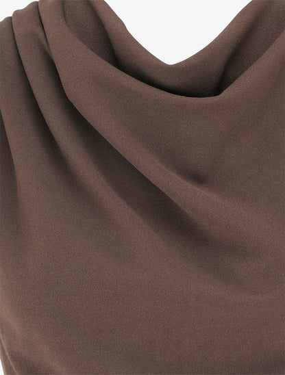 Combinaison ceinturée sans manches - Marron - 3