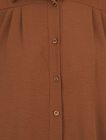 Chemise ample classique - Terre de sienne - 3