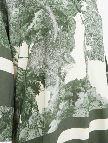 Top ample imprimé arbre - Kaki - 3
