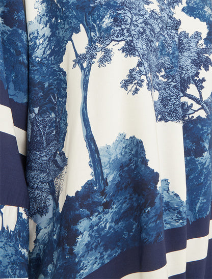 Top ample imprimé arbre - Marine - 3