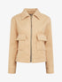 Manteau court à poches à rabat - Beige - 1