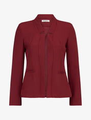 Veste à col cranté - Rouge brique - 1