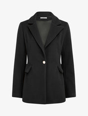 Manteau court à poches décoratives - Noir - 1