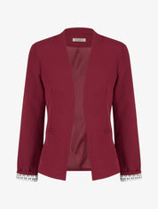 Veste droite à épaulettes - Bordeaux - 1