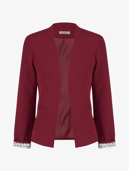 Veste droite à épaulettes - Bordeaux