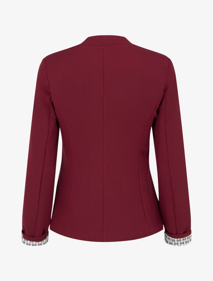 Veste droite à épaulettes - Bordeaux