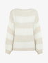 Pull en maille rayé bicolore - Beige - 1
