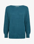 Pull uni à manches chauves-souris - Bleu canard - 1