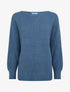 Pull uni à manches chauves-souris - Bleu - 1