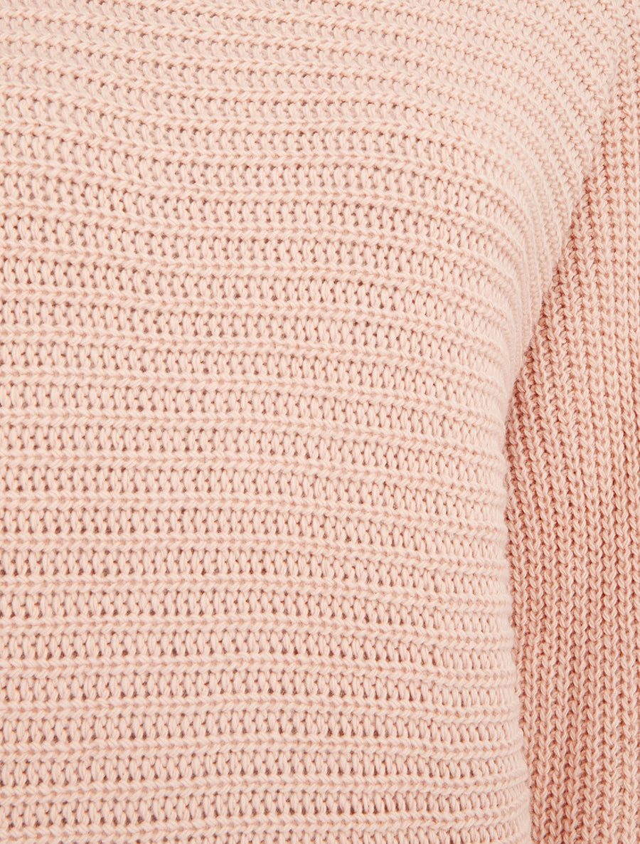 Pull uni à manches chauves-souris - Rose - 3