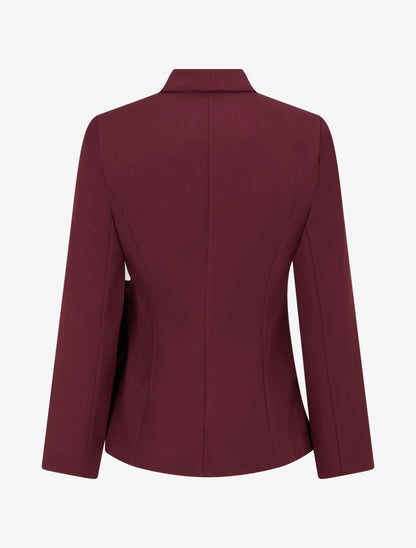 Blazer uni à nouer - Lie de vin - 2